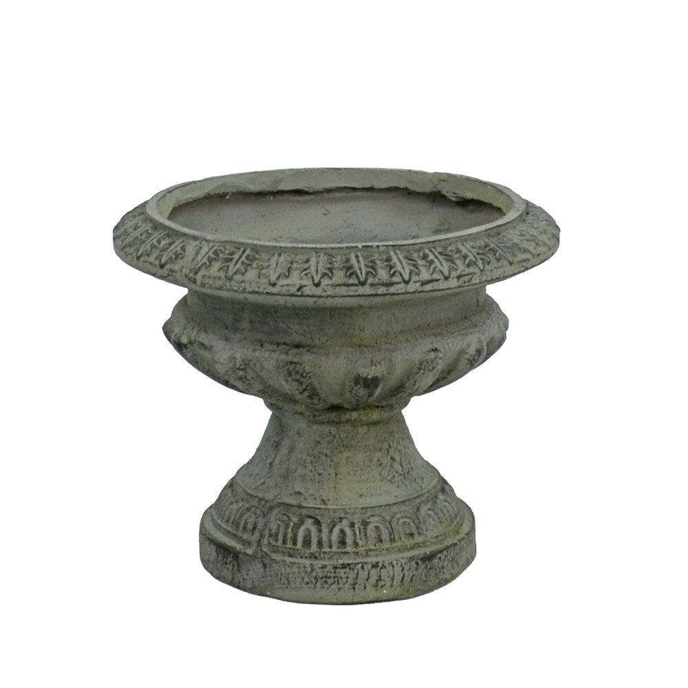 Fluted Urn Low 28cm Verdigris Effect Fluted Urn Low 28cm Verdigris Effect