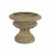 Fluted Urn Low 28cm Weathered Dark Stone Effect