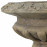 Fluted Urn Low 28cm Weathered Dark Stone Effect