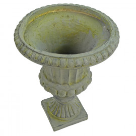 Fluted Urn Medium 49cm Verdigris Effect