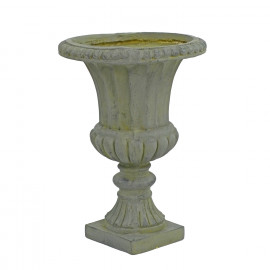Fluted Urn Medium 49cm Verdigris Effect