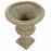 Fluted Urn Medium 49cm Weathered Dark Stone Effect