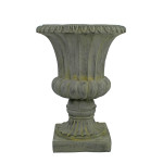 Fluted Urn Tall 71cm Verdigris Effect Fluted Urn Tall 71cm Verdigris Effect