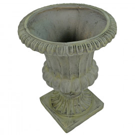Fluted Urn Tall 71cm Verdigris Effect Fluted Urn Tall 71cm Verdigris Effect