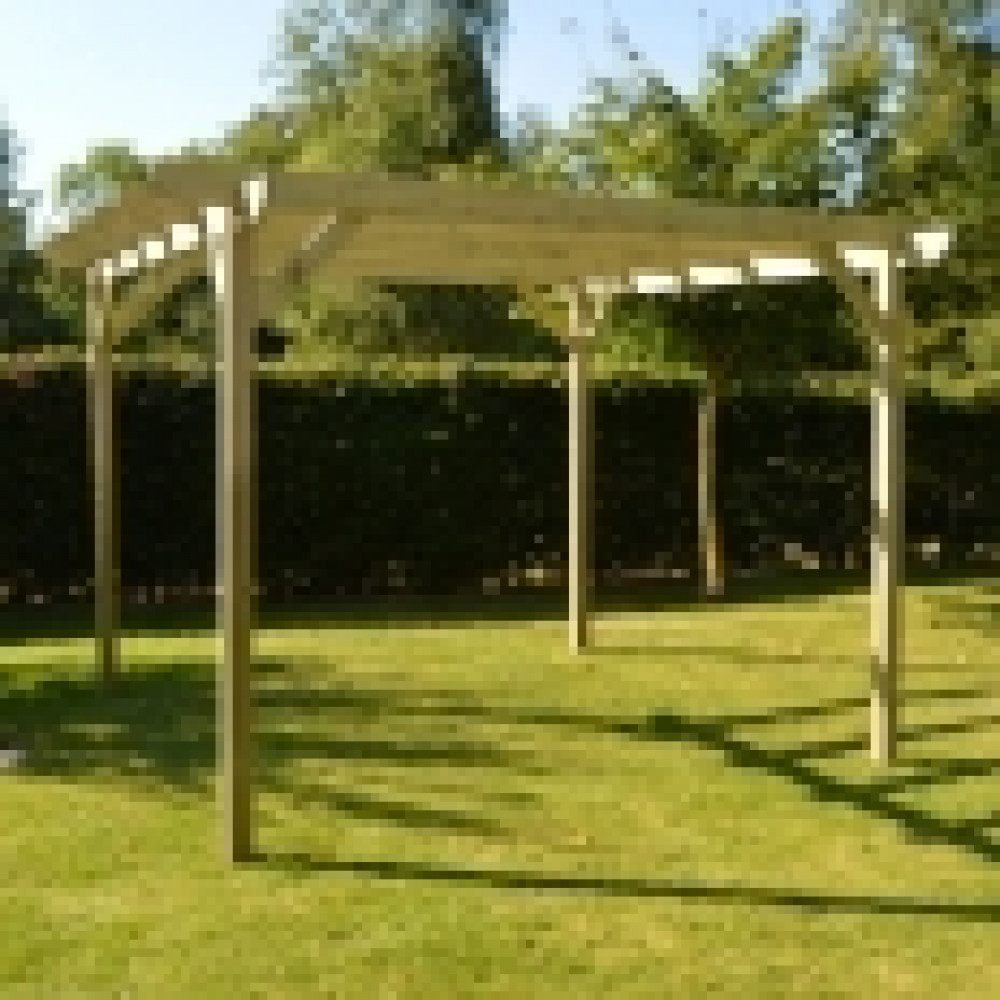 Garden Pergola - Sculpted Rafter End - 4 Post Garden Pergola - Sculpted Rafter End - 4 Post