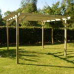 Garden Pergola - Sculpted Rafter End - 4 Post Garden Pergola - Sculpted Rafter End - 4 Post