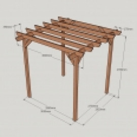 Garden Pergola - Sculpted Rafter End - 4 Post Garden Pergola - Sculpted Rafter End - 4 Post