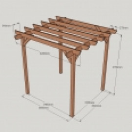 Garden Pergola - Sculpted Rafter End - 4 Post Garden Pergola - Sculpted Rafter End - 4 Post