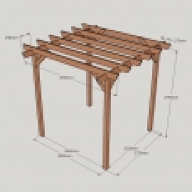 Garden Pergola - Sculpted Rafter End - 4 Post Garden Pergola - Sculpted Rafter End - 4 Post