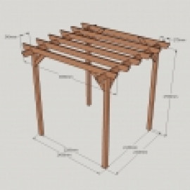 Garden Pergola - Sculpted Rafter End - 4 Post Garden Pergola - Sculpted Rafter End - 4 Post