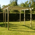 Garden Pergola - Sculpted Rafter End - 6 Post