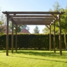 Garden Pergola - Sculpted Rafter End - 6 Post