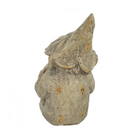 Gnome Sitting 36cm Weathered Dark Stone Effect Gnome Sitting 36cm Weathered Dark Stone Effect