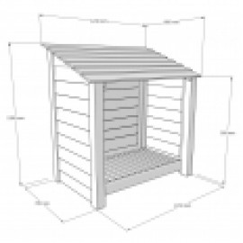 Greetham log store - 4ft - Clearance Greetham log store - 4ft - Clearance