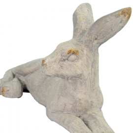 Hare Lying – white stone effect Hare Lying – white stone effect