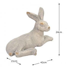 Hare Lying – white stone effect Hare Lying – white stone effect