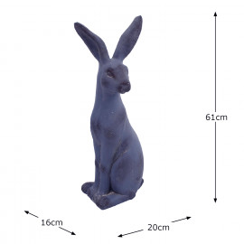 Hare Sitting – blue iron effect Hare Sitting – blue iron effect