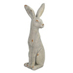 Hare Sitting – white stone effect Hare Sitting – white stone effect