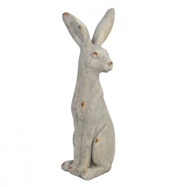 Hare Sitting – white stone effect