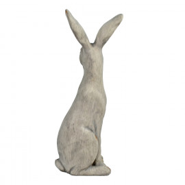 Hare Sitting – white stone effect Hare Sitting – white stone effect