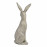 Hare Sitting – white stone effect