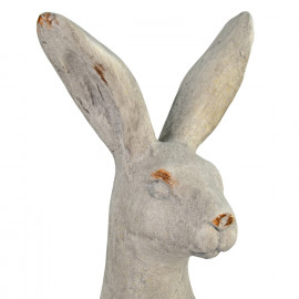 Hare Sitting – white stone effect Hare Sitting – white stone effect