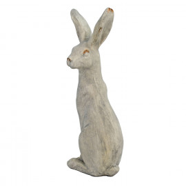 Hare Sitting – white stone effect Hare Sitting – white stone effect