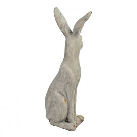 Hare Sitting – white stone effect Hare Sitting – white stone effect