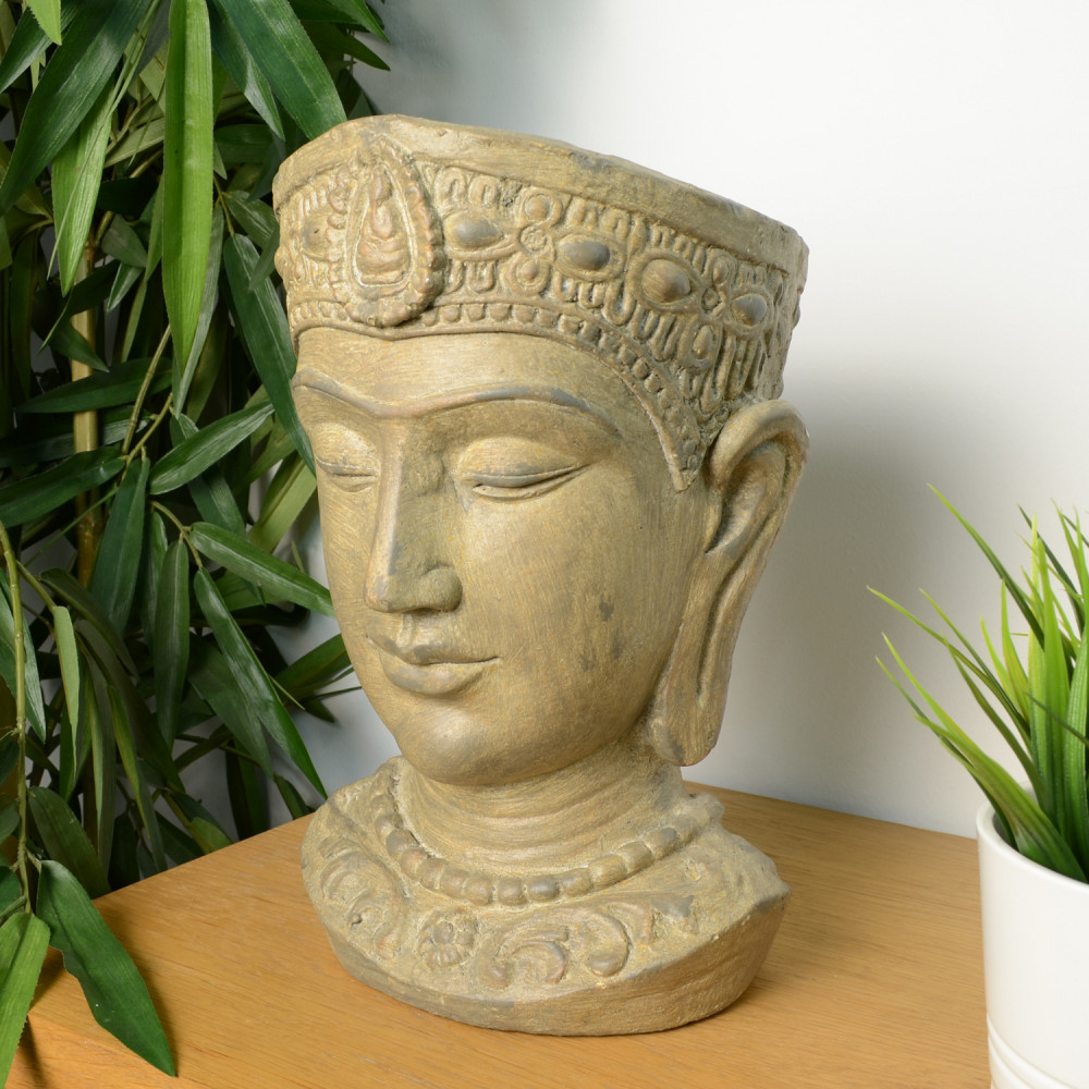 Head Planter Stone Effect Head Planter Stone Effect