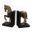 Horse Bookends Carved Wood Effect
