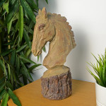 Horse Head Carved Wood Effect Horse Head Carved Wood Effect
