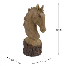Horse Head Carved Wood Effect Horse Head Carved Wood Effect