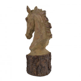 Horse Head Carved Wood Effect Horse Head Carved Wood Effect