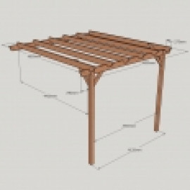 Lean to Garden Pergola - 2 Post Lean to Garden Pergola - 2 Post