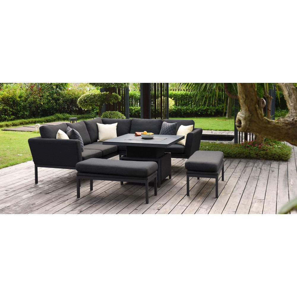 pulse square corner dining set