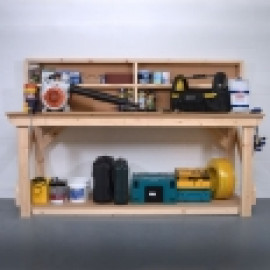 MDF Wooden Work Bench With Back Panel