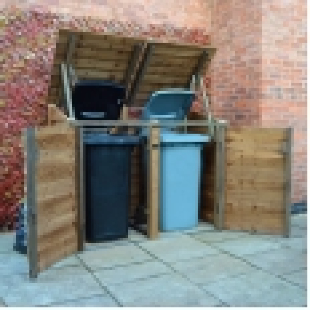 Morcott double wheelie bin storage unit Morcott double wheelie bin storage unit
