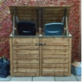 Morcott double wheelie bin storage unit Morcott double wheelie bin storage unit