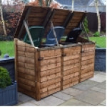 Morcott triple wheelie bin storage unit Morcott triple wheelie bin storage unit