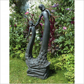 Mothers Love Black Contemporary Sculpture