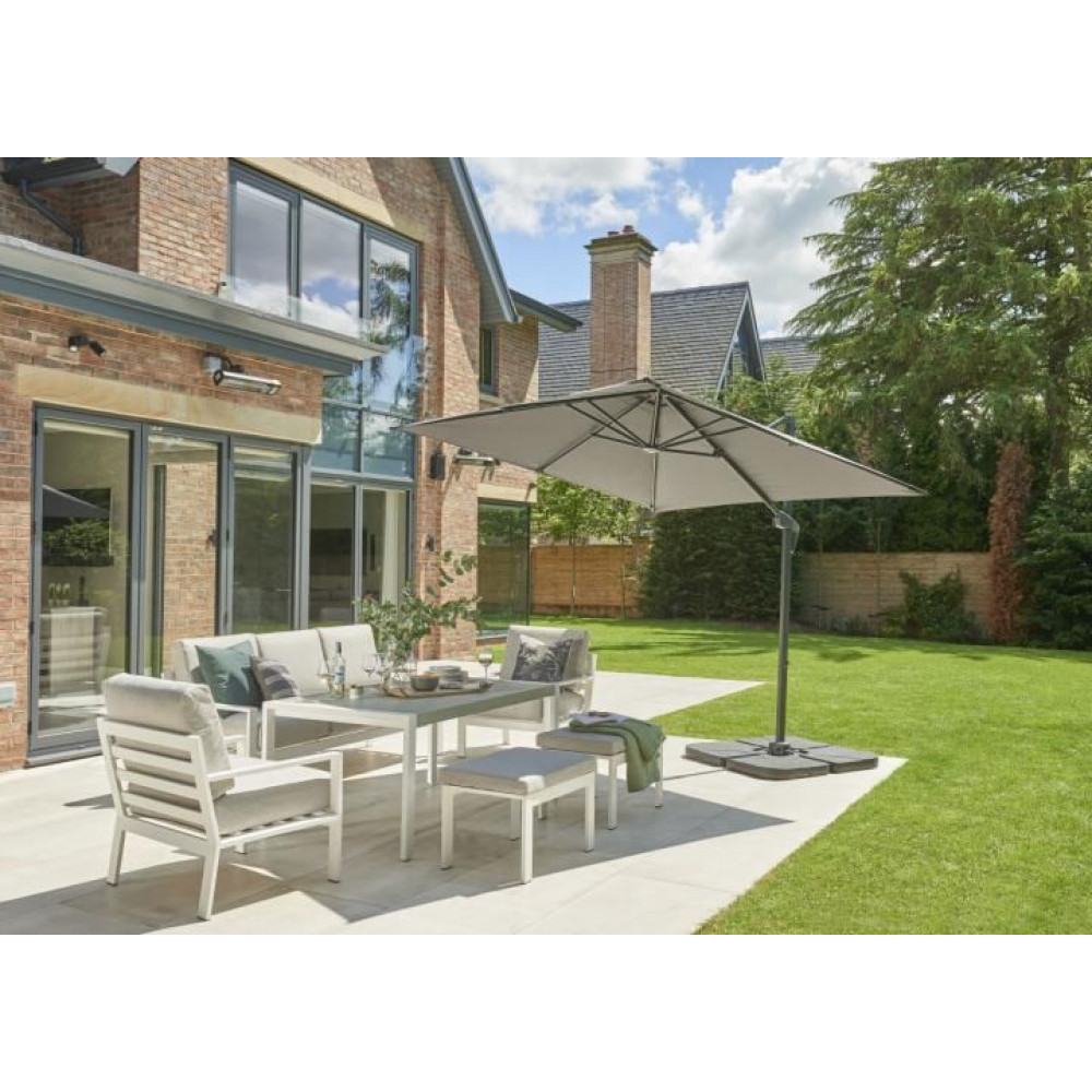 Norfolk 2.5m Kit Square Royce Junior Cantilever Parasol with 80kg Base & Cover Offer Norfolk 2.5m Kit Square Royce Junior Cantilever Parasol with 80kg Base & Cover Offer