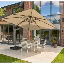 Norfolk 3m Kit Square Royce Ambassador Cantilever Parasol with 90kg Wheeled Base & Cover Offer Norfolk 3m Kit Square Royce Ambassador Cantilever Parasol with 90kg Wheeled Base & Cover Offer