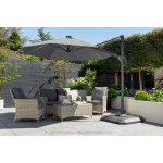 Norfolk Leisure 3m Round LED Cantilever Parasol & Base Norfolk Leisure 3m Round LED Cantilever Parasol & Base