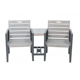 Norfolk Leisure Florenity Grigio Tete a Tete Bench