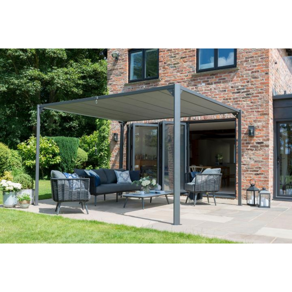 Norfolk Leisure Pandora Leaf Pergola 3m x 3.6m Norfolk Leisure Pandora Leaf Pergola 3m x 3.6m