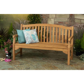 Norfolk Leisure Teak 5ft Kingsbury Hardwood 3 Seater Garden Bench