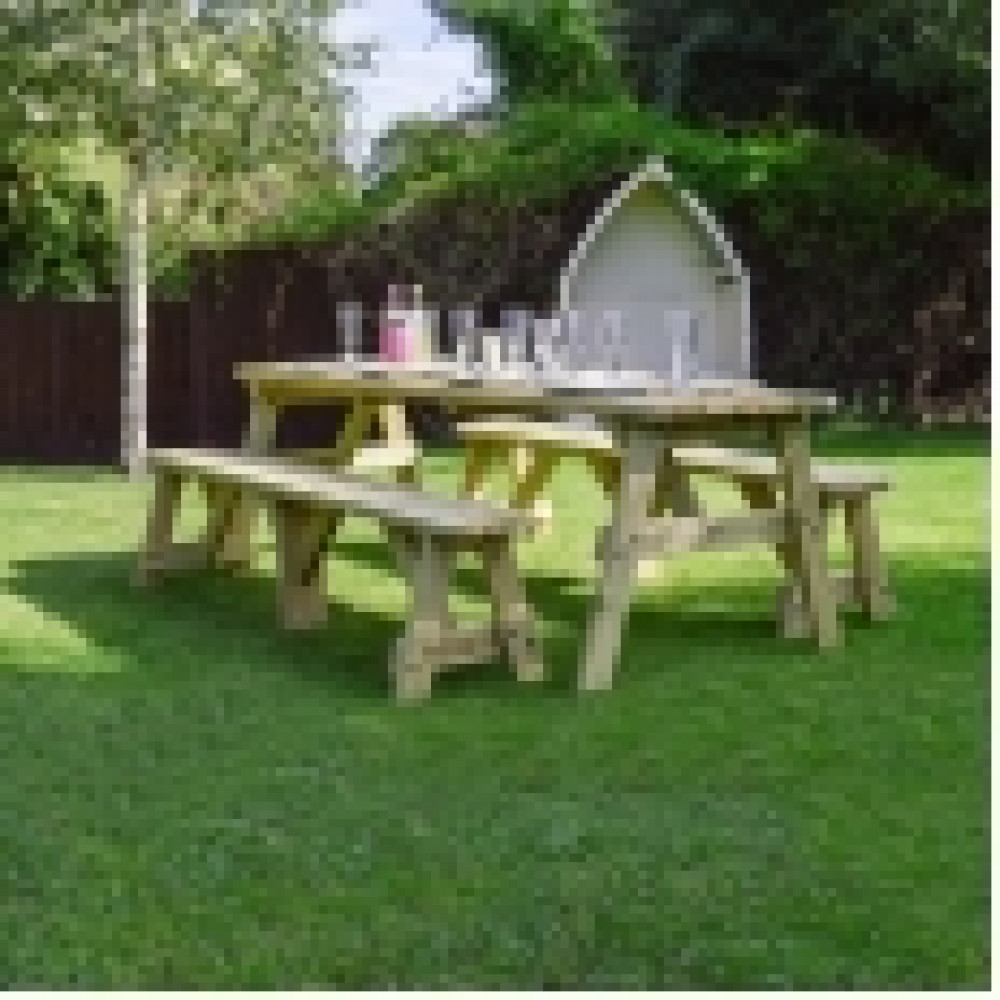 Oakham Rounded Picnic Table And Bench Set Oakham Rounded Picnic Table And Bench Set