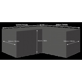 Oxford Premium 290cm Large Corner Sofa Set Cover Oxford Premium 290cm Large Corner Sofa Set Cover