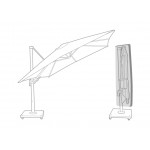 Oxford Premium Large Canti-Lever Parasol Cover 250cm Oxford Premium Large Canti-Lever Parasol Cover 250cm