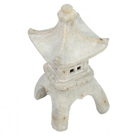 Pagoda Lantern Large 63cm Weathered Light Stone Effect